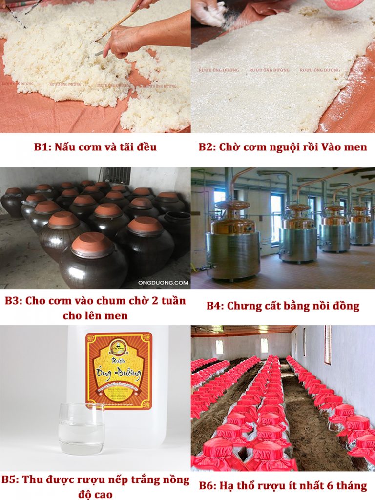 Quy trình sản xuất rượu gạo truyền thống