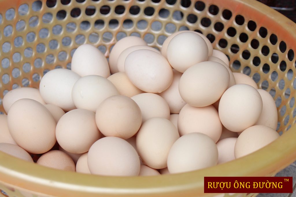 Trứng gà dùng để ngâm được lựa chọn từ trứng gà ta tươi sạch